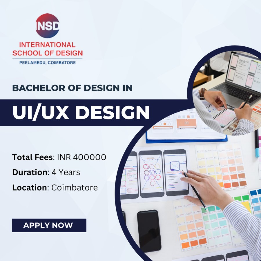 Bachelor of Design in UI-UX Design  at International School of Design, Coimbatore